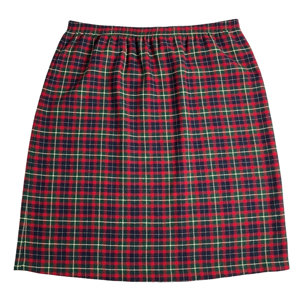 Vintage Y2K 90s Blair Boutique Skirt Womens 2XL Tartan Plaid Wool Blend Academia